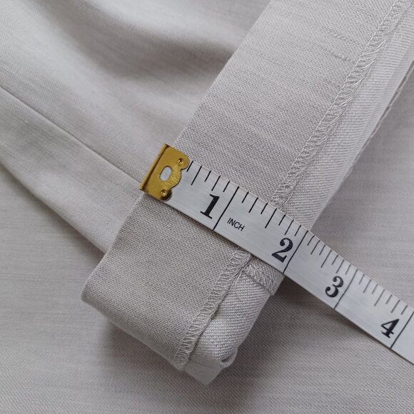 RW&CO. Taupe Linen Blend Modern Flare Suit Pants - Picture 13 of 16